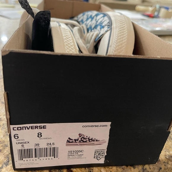 Converse CTAS OX Spray Paint Andy Warhol shoes size 8 women’s - Picture 5 of 5